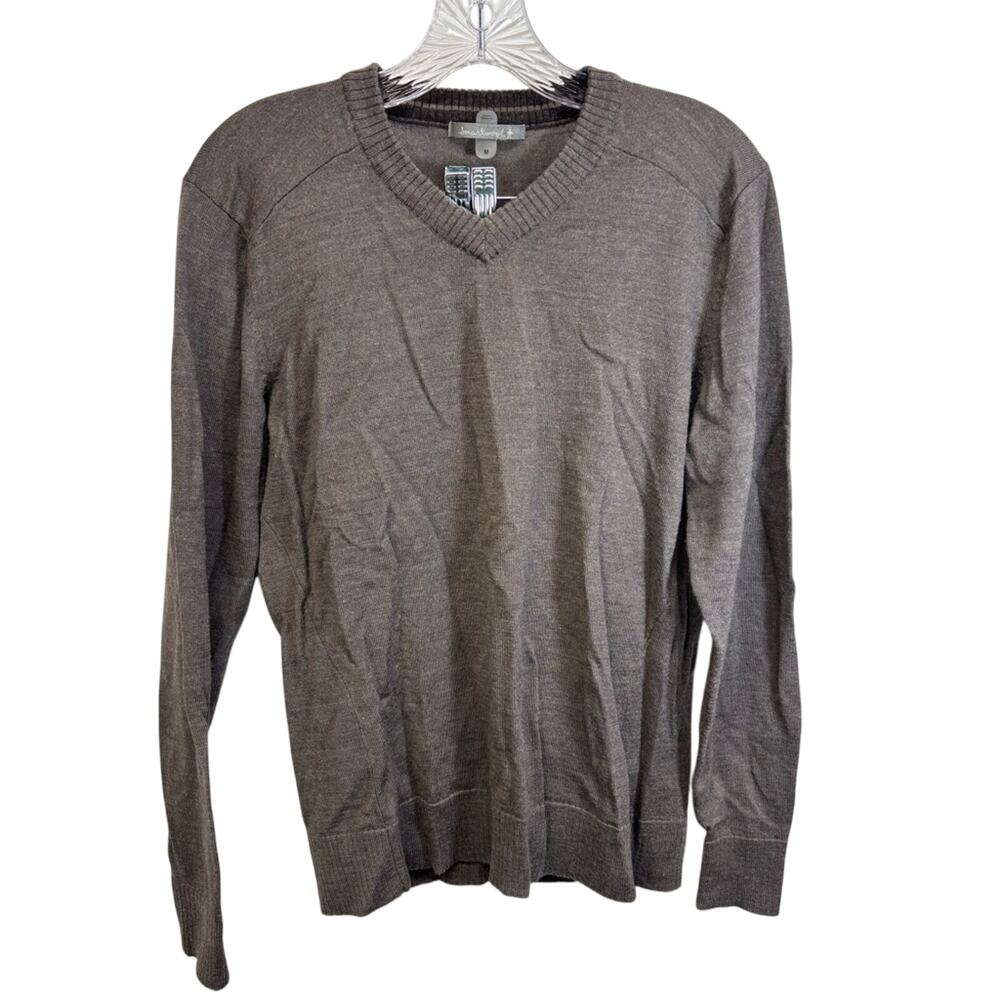 Smartwool Men's Sparwood V-Neck Merino Wool Sweater Brown Size M